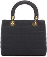 Thumbnail for your product : Christian Dior Black Fabric Medium Lady Tote Bag