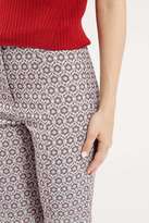 Thumbnail for your product : Topshop Printed jacquard crop flares