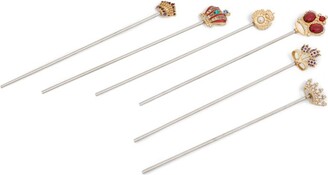 Blue Panda 100-Pack Disposable Plastic Gold Glitter Swizzle Stir Sticks for  Cocktails