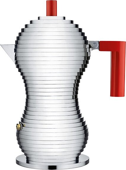 Alessi Pulcina Induction Stovetop Espresso in Red, Size: 3 Cup