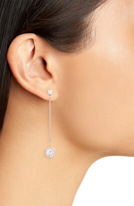 Knotty Crystal Bar Drop Earrings