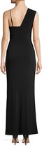Thumbnail for your product : BCBGMAXAZRIA Asymmetric Ruched Jersey Gown