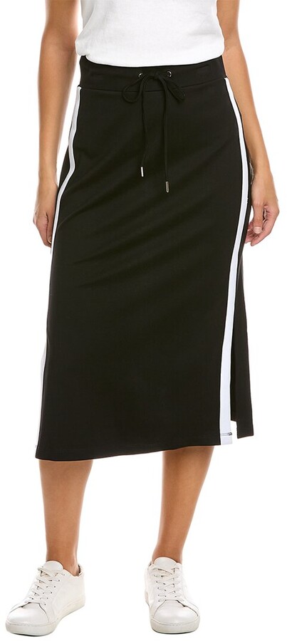Threads Black Pencil Skirt With Mesh Stripes Size 20 24 26 Dickens & Jones 