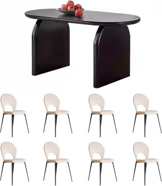 ASS Comfort Zone Minimalist cream style dining table and chair