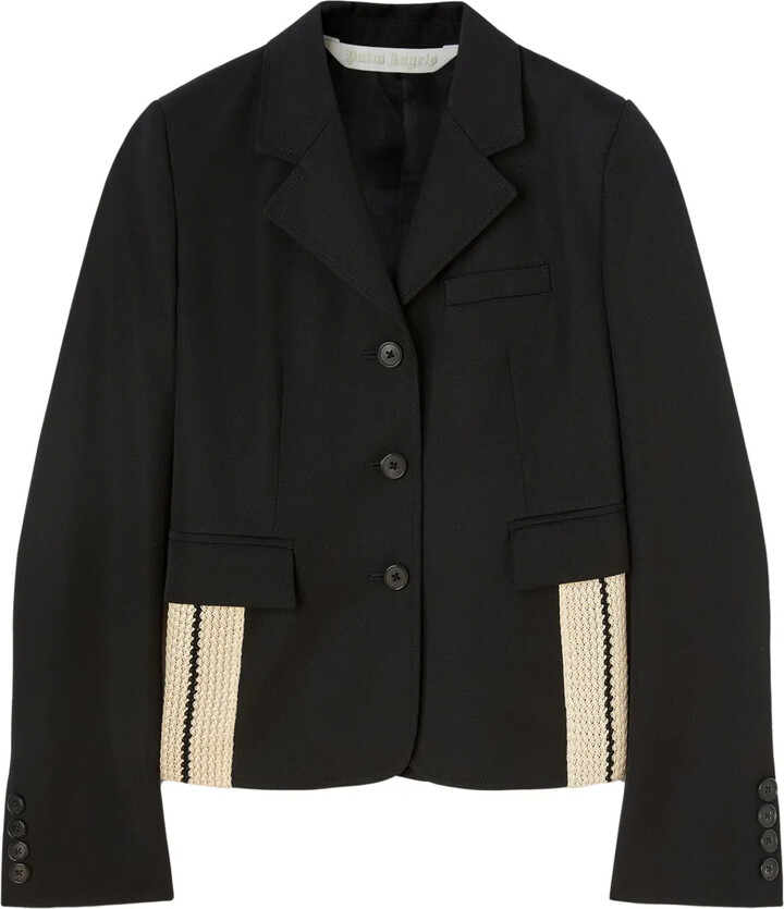 Palm Angels Side-Embellished Fitted Blazer