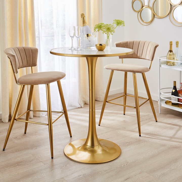 Dunelm Silas Bar Table With 2 Kendall Stools Kendall Mink ShopStyle