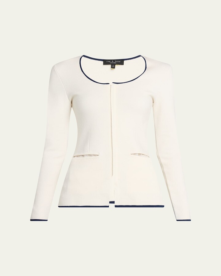 Rag & Bone Ella Long-Sleeve Zip-Front Top