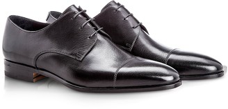 Moreschi Lipsia Black Buffalo Leather Derby Shoes