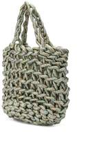 Thumbnail for your product : Alienina Tea woven tote bag