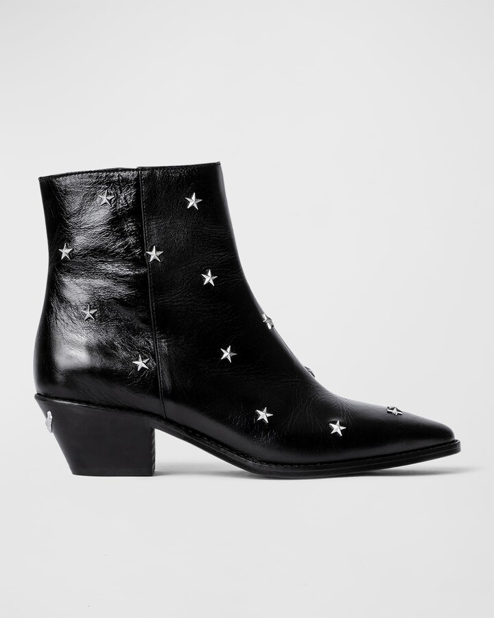 Zadig & Voltaire Tyler Star Studded Ankle Booties - ShopStyle Boots