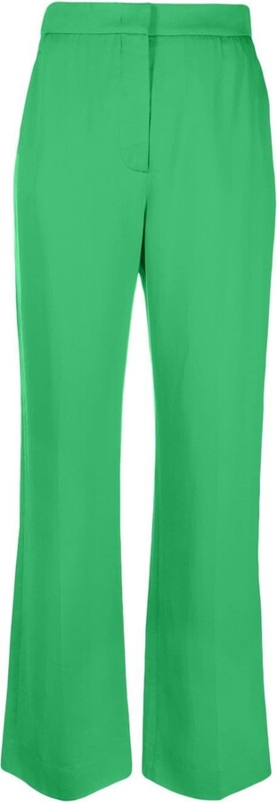 Women's Green Wide-Leg Pants