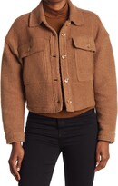 Thumbnail for your product : Blank NYC Fleece Crop Trucker Jacket