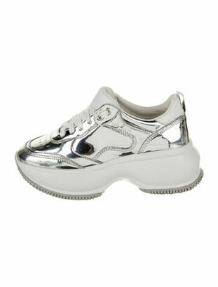 silver chunky sneakers