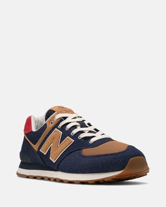 New Balance Men's Blue Low Top Sneakers - 574 (Standard Fit) - Men's - Size One Size, 8 at The Iconic