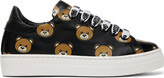 Thumbnail for your product : Moschino Kids Black Teddy Print Sneakers