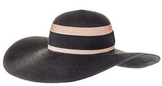 Black and Sand Wide Brimmed Hat