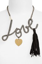 Thumbnail for your product : Lanvin 'Love' Pavé Crystal Pendant Necklace
