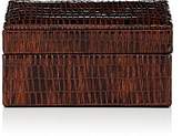 Thumbnail for your product : Barneys New York Glazed Leather Small Box - Brown