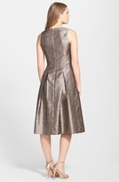 Thumbnail for your product : Tahari Metallic Jacquard Pleated Midi Dress