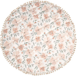 Floral Pattern 40"x40" 100% Cotton Baby Playmat by Crane Baby