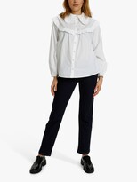 Thumbnail for your product : Saint Tropez Ivanka Frill Cotton Shirt, Bright White