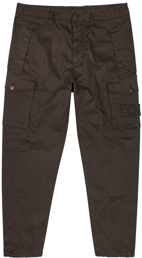 stone island black panel cargo pants