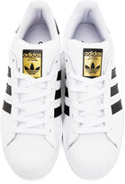 Thumbnail for your product : adidas White & Black Superstar Sneakers