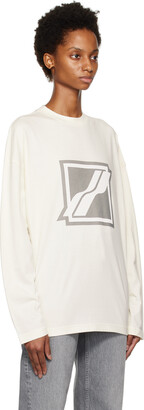we11done Off-White Print Long Sleeve T-Shirt
