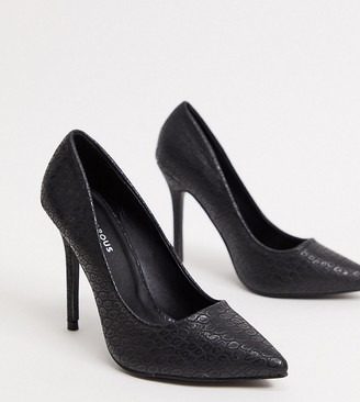 black heels wide fit