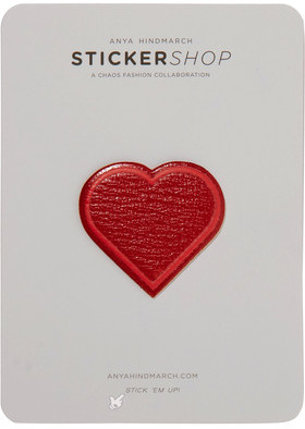 Anya Hindmarch Heart Textured-Leather Sticker