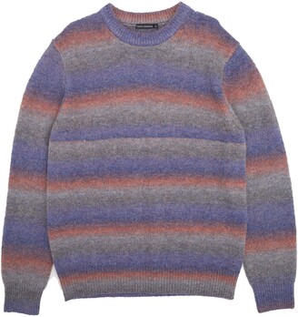 French Connection Men's Space Dye Stripe Crewneck Sweater