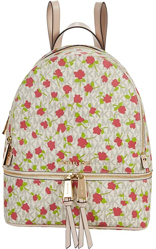 michael michael kors signature rhea zip medium backpack