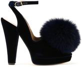 Thumbnail for your product : Sonia Rykiel pompom application sandals