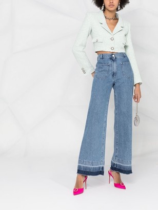 Alessandra Rich Cropped Double-Breasted Jacket