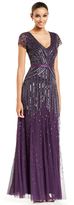 Thumbnail for your product : Adrianna Papell Adrianna Petite Papell Cap-Sleeve Sequined Gown