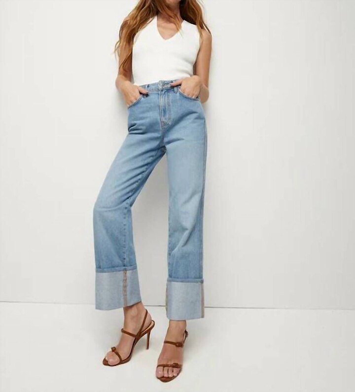 Veronica Beard Dylan High Rise Straight Leg Jeans In Silverwood Blue