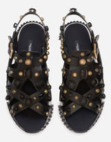 Thumbnail for your product : Dolce & Gabbana NS1 sandals in cowhide with stone embroidery