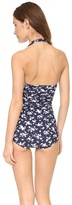 Thumbnail for your product : Michael Kors Collection Pansy Print Halter One Piece