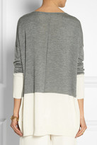 Thumbnail for your product : The Row Tammy two-tone cashmere, cotton and silk-blend sweater