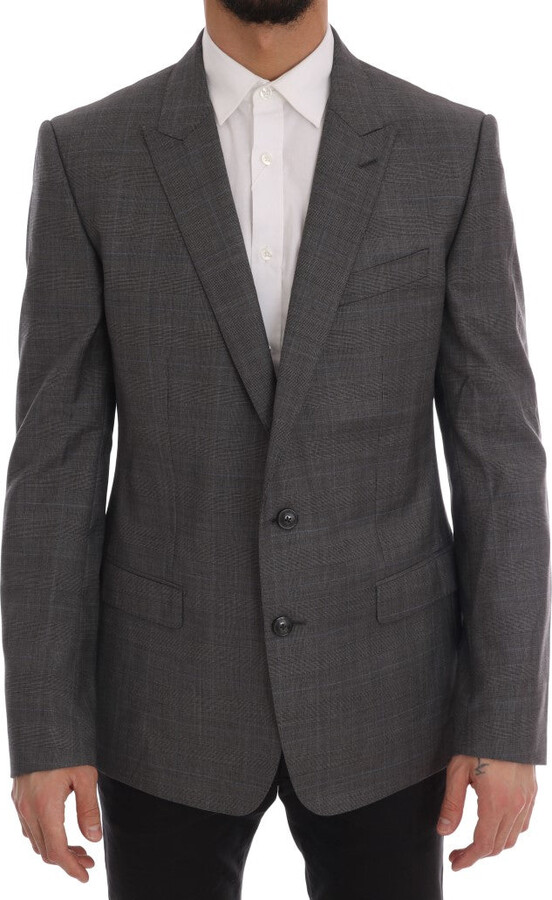 Dolce & Gabbana Gray Wool MARTINI Slim Men's Blazer