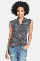 Thumbnail for your product : Chaus 'Modern Dashes' Faux Wrap Top