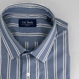 Thumbnail for your product : Tie Bar Double Vertical Stripe Blue Dress Shirt