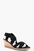 Thumbnail for your product : boohoo Megan Cross Strap Espadrille Wedge