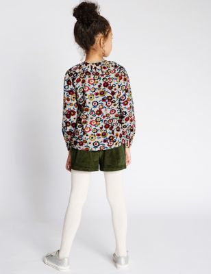 Marks and Spencer 3 Piece Top & Shorts with Tights (1-7 Years)