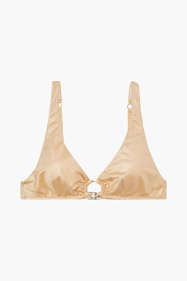 Myla Beachy Road Ring-embellished Metallic Triangle Bikini Top
