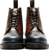 Thumbnail for your product : Dr. Martens Burgundy Leather 8-Eye Bentley Ankle Boots