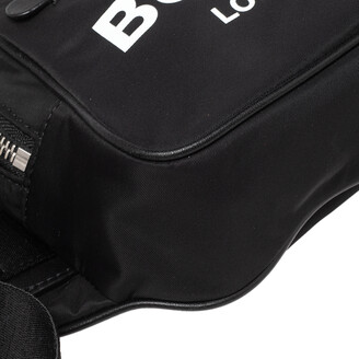 Burberry Black Logo Print Nylon And Leather Bum Belt Bag