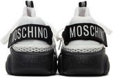 Thumbnail for your product : Moschino White & Grey Strap Teddy Sneakers