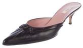 Thumbnail for your product : Prada Leather Pointed-Toe Mules