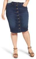 Thumbnail for your product : City Chic Pin Up Denim Skirt